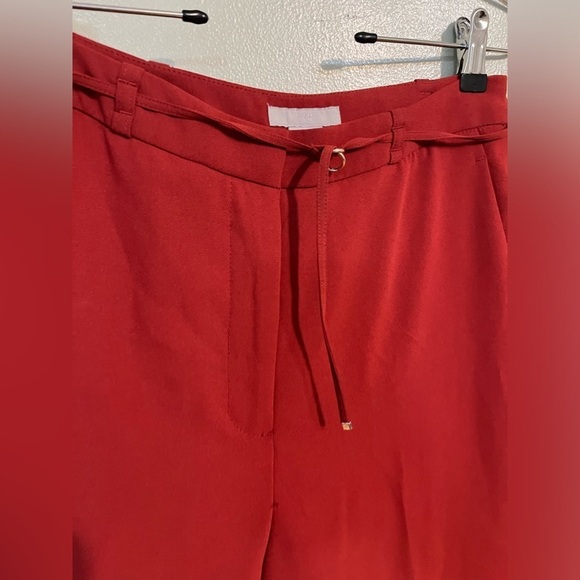 H&M Womens Rusty Red Straight High Waist Dress Pants Carrier Office Size 6 - Picture 5 of 11